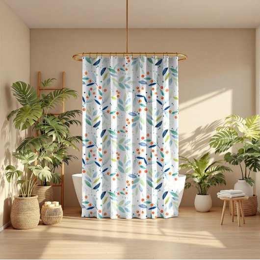 Illustratie Waterverven flessenpatroon Douchegordijn