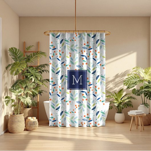 Illustratie Waterverven flessenpatroon  Douchegordijn