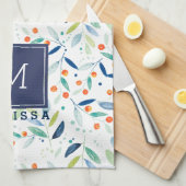 Illustratie Waterverven flessenpatroon  Theedoek (Quarter Fold)