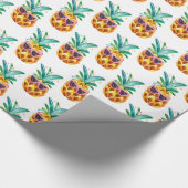 Illustratie Waterverven PineapplePattern Cadeaupapier (Hoek)