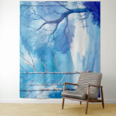 Illustratie Waterverven winterlandschap Wandkleed (In situ)