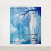 Illustratie Waterverven winterlandschap Wandkleed (Voorkant)