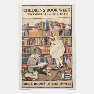Illustratie Week van het Kinderboek Bibliotheek Theedoek
