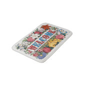  Illustratie WELKOM met Bloemen Badmat (Gekanteld)