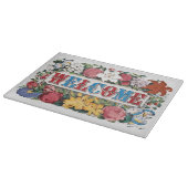  Illustratie WELKOM met Bloemen Snijplank (Hoek)