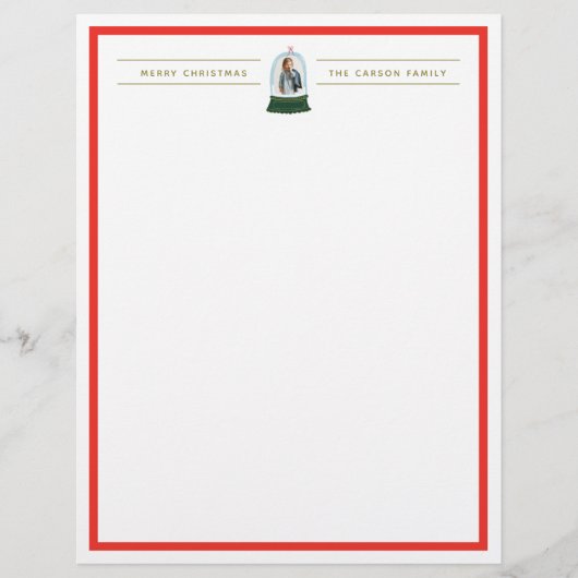 Illustratie Wereldbol Sneeuw Vakdag Foto-briefing Briefhoofd (Voorkant)