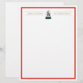 Illustratie Wereldbol Sneeuw Vakdag Foto-briefing Briefhoofd (Voorkant / Achterkant)