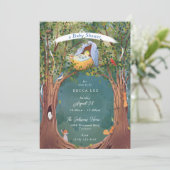 Illustratie Wiegboom Topjes Blauw Douche Kaart (Staand voorkant)