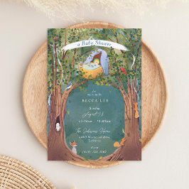  Illustratie Wiegboom Topjes Blauw Douche Kaart