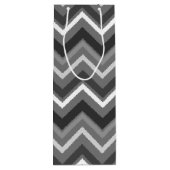 Illustratie wijnflesje - Chevron met script Wijn Cadeautas (Achterkant)