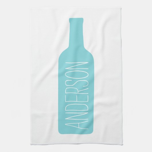 Illustratie wijnflesje - Moderne witte benaming Theedoek (Verticaal)