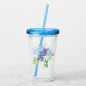 Illustratie Wild Violet Flowers Acryl Drinkbeker (Achterkant)