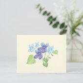 Illustratie Wild Violet Flowers Briefkaart (Staand voorkant)