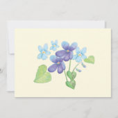 Illustratie Wild Violet Flowers Feestdagenkaart (Voorkant)