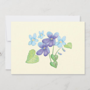 Illustratie Wild Violet Flowers Feestdagenkaart