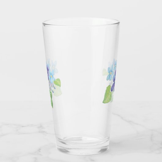 Illustratie Wild Violet Flowers Glas (Links)