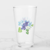 Illustratie Wild Violet Flowers Glas (Voorkant)
