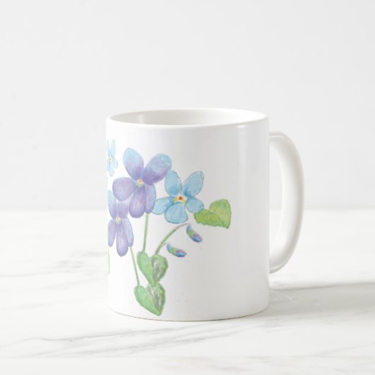 Illustratie Wild Violet Flowers Koffiemok (Voorkant rechts)