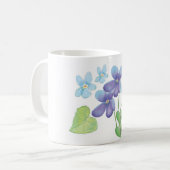 Illustratie Wild Violet Flowers Koffiemok (Voorkant links)