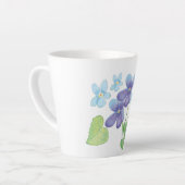 Illustratie Wild Violet Flowers Latte Mok (Linkerhoek)