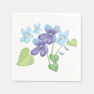 Illustratie Wild Violet Flowers Servet