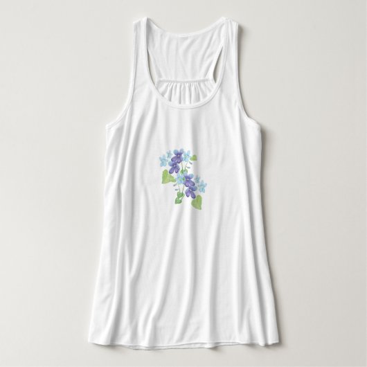 Illustratie Wild Violet Flowers Tanktop (Design voorkant)