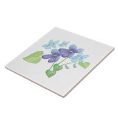 Illustratie Wild Violet Flowers Tegeltje (Zijkant)