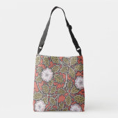 Illustratie Wilde Roos Kunst Illustratie Bloem Vin Crossbody Tas (Achterkant)