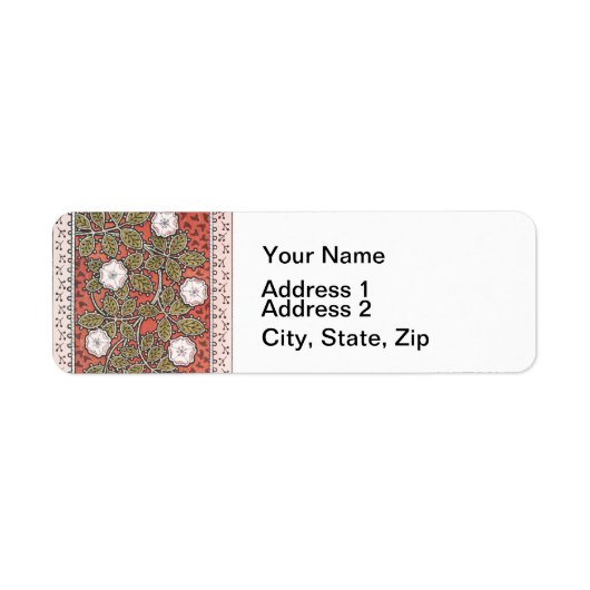 Illustratie Wilde Roos Kunst Illustratie Bloem Vin Etiket (Voorkant)