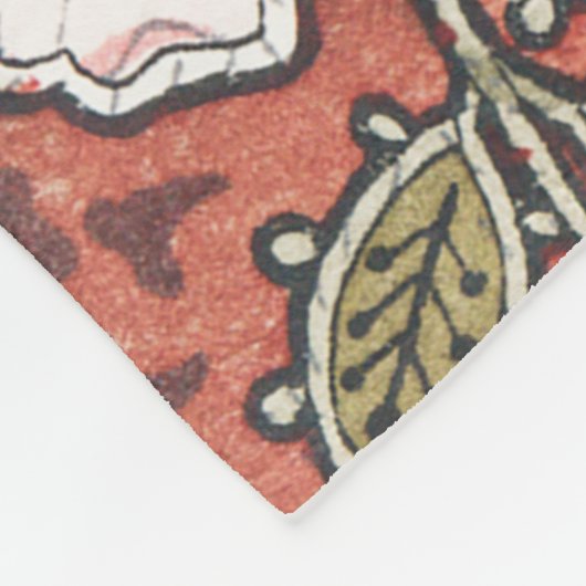 Illustratie Wilde Roos Kunst Illustratie Bloem Vin Fleece Deken (Hoek)