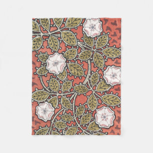 Illustratie Wilde Roos Kunst Illustratie Bloem Vin Fleece Deken