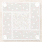 Illustratie Wilde Roos Kunst Illustratie Bloem Vin Glazen Onderzetter (Achterkant)