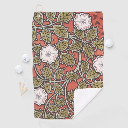 Illustratie Wilde Roos Kunst Illustratie Bloem Vin Golfhanddoek (Insitu)