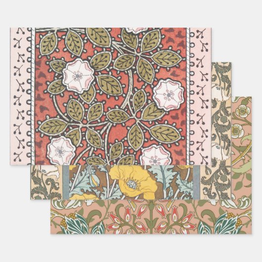 Illustratie Wilde Roos Kunst Illustratie Bloem Vin Inpakpapier Vel (Set)