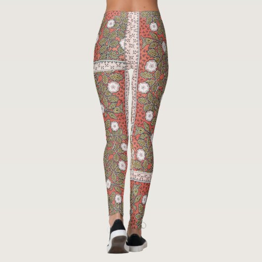 Illustratie Wilde Roos Kunst Illustratie Bloem Vin Leggings (Achterkant)