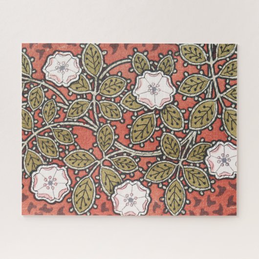 Illustratie Wilde Roos Kunst Illustratie Bloem Vin Legpuzzel (Horizontaal)