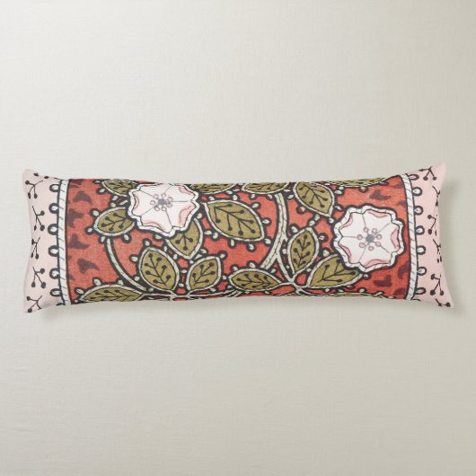 Illustratie Wilde Roos Kunst Illustratie Bloem Vin Lichaamskussen (Achterkant)