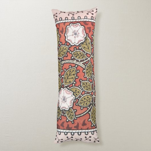 Illustratie Wilde Roos Kunst Illustratie Bloem Vin Lichaamskussen (Achterkant (Verticaal))