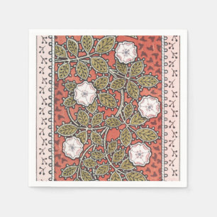 Illustratie Wilde Roos Kunst Illustratie Bloem Vin Servet