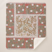 Illustratie Wilde Roos Kunst Illustratie Bloem Vin Sherpa Deken (Voorkant)