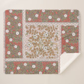 Illustratie Wilde Roos Kunst Illustratie Bloem Vin Sherpa Deken (Voorkant (horizontaal))