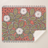 Illustratie Wilde Roos Kunst Illustratie Bloem Vin Sherpa Deken (Voorkant (horizontaal))