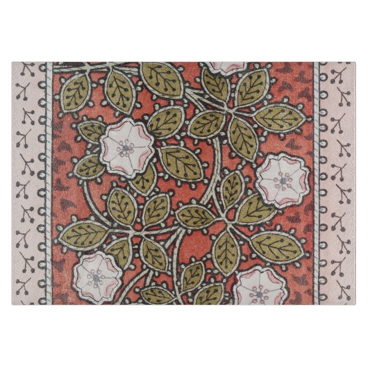 Illustratie Wilde Roos Kunst Illustratie Bloem Vin Snijplank (Voorkant)