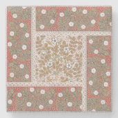 Illustratie Wilde Roos Kunst Illustratie Bloem Vin Stenen Onderzetter (Voorkant)