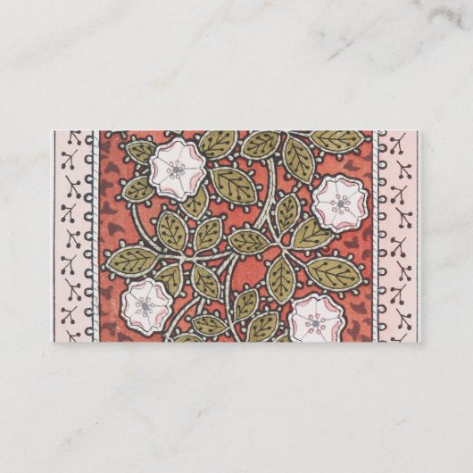 Illustratie Wilde Roos Kunst Illustratie Bloem Vin Visitekaartje (Achterkant)