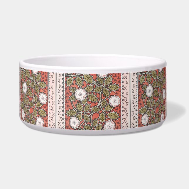 Illustratie Wilde Roos Kunst Illustratie Bloem Vin Voerbakje (Voorkant)