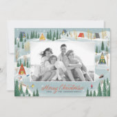 Illustratie: Winter Scene foto Feestdagenkaart (Voorkant)