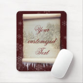 Illustratie winterperkament muismat (Met muis)