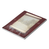 Illustratie winterperkament notitieblok (Linkerzijde)