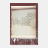 Illustratie winterperkament post-it® notes (Voorkant)